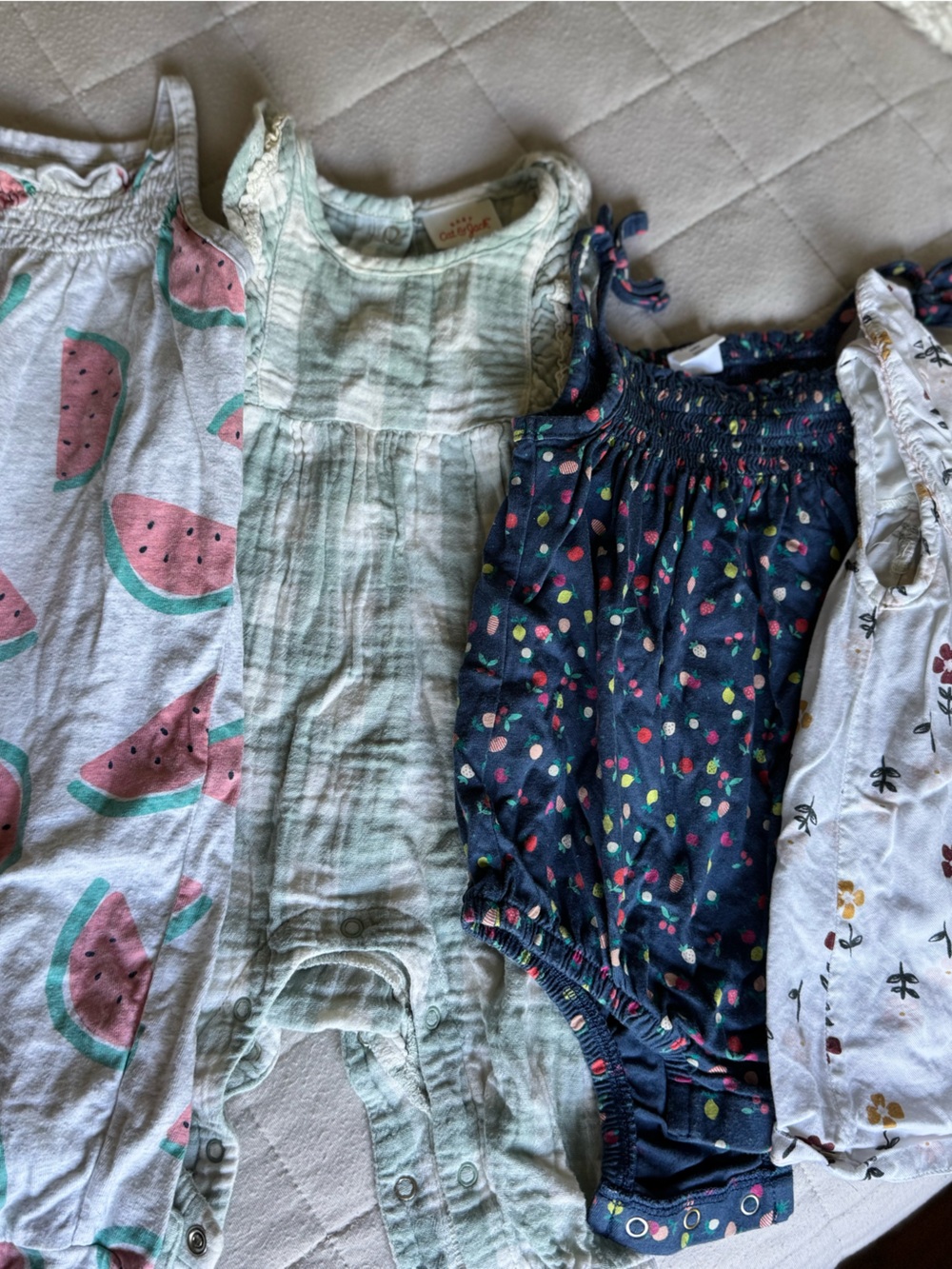 Baby Girls Summer 3-6 Bundle; Baby Gap, Cat and Jack, Carters